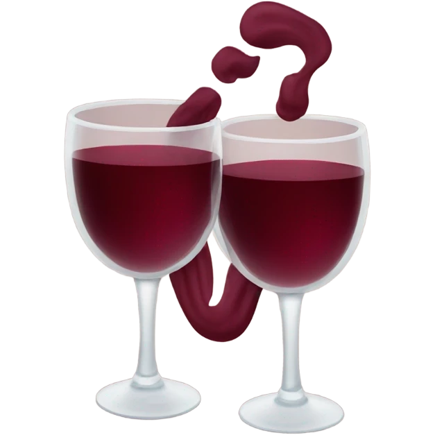 Tow cups of burgundy wine emoji