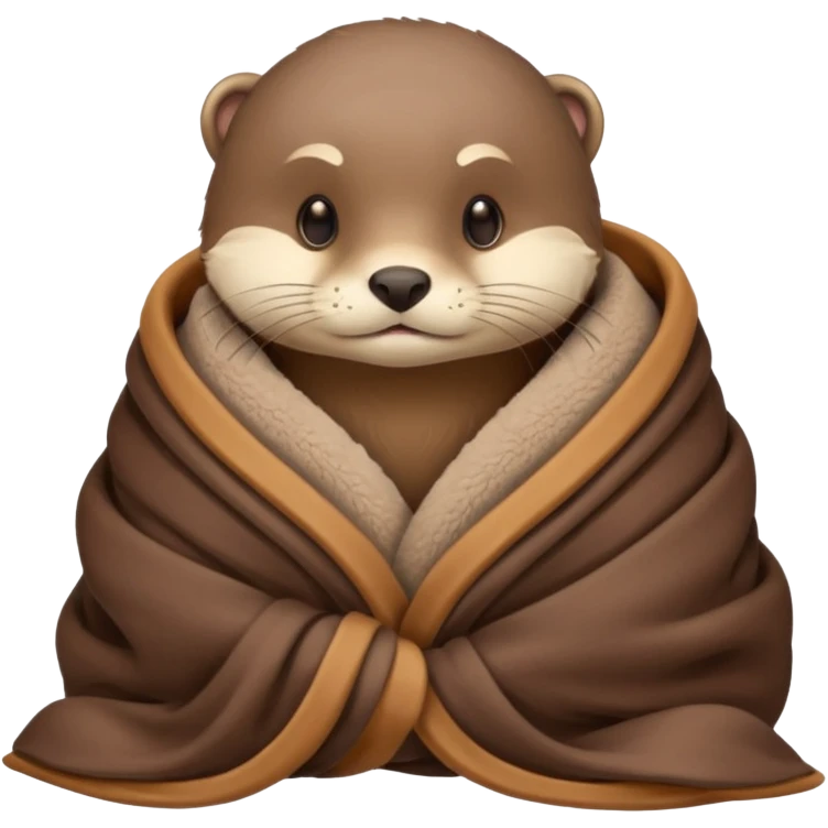 otter cozy in blanket emoji