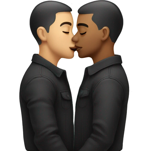 Gay dudes kissing emoji
