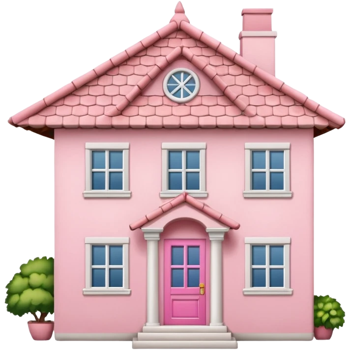 pink house emoji