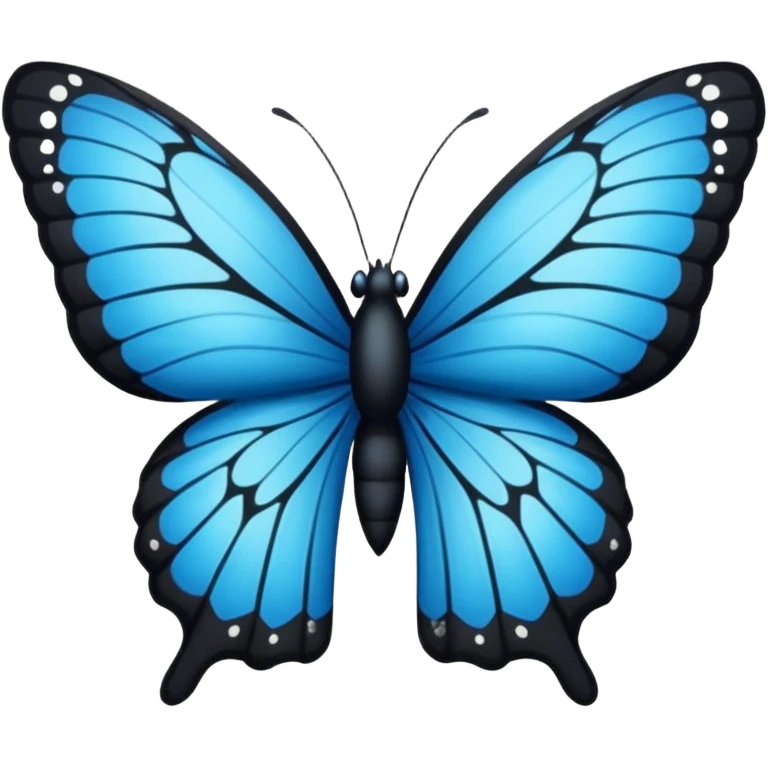 mariposa azul con negro emoji