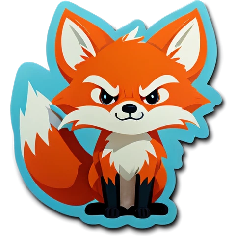 Tiny fox angry emoji