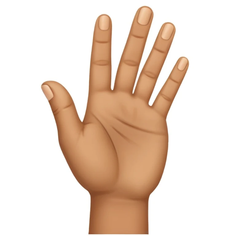 One hand facing the back of the top four fingers except the thumb emoji