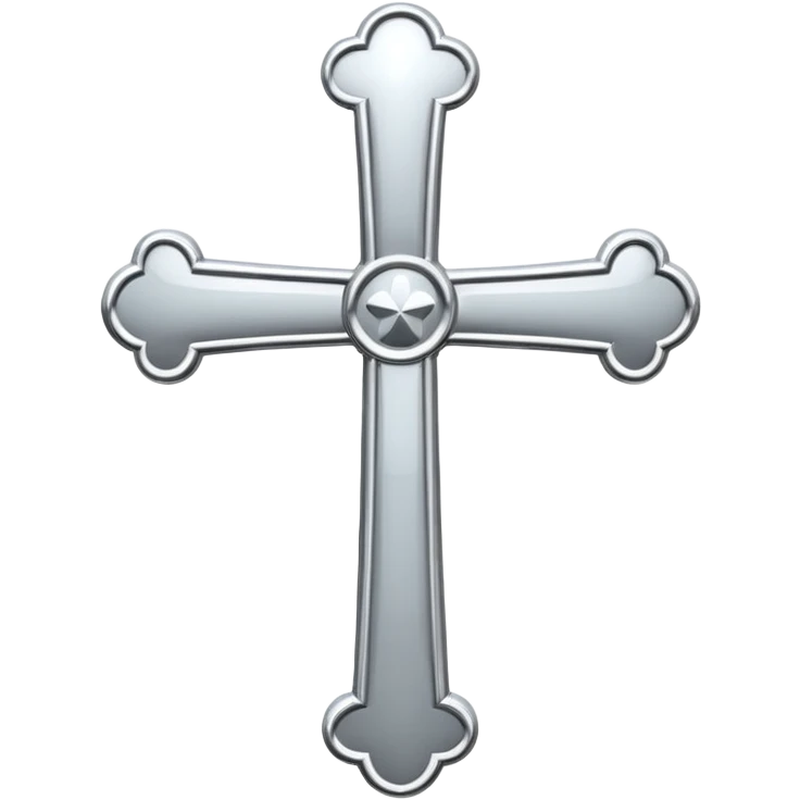 make a Silver Bling Cross emoji