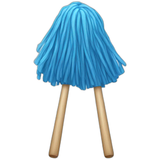blue mop emoji