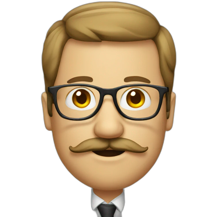 glasses and moustache man emoji