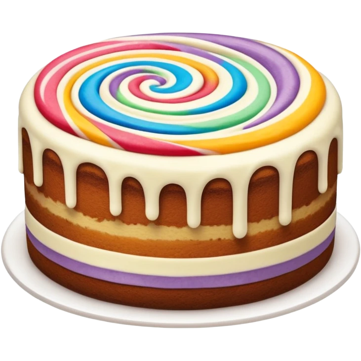 colorful marble cake with visible swirls, simple, clear emoji