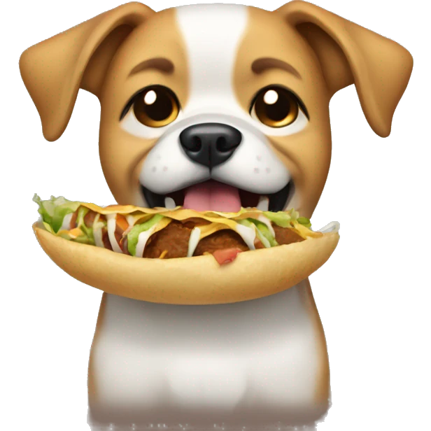 dog crying with tacos in hand emoji