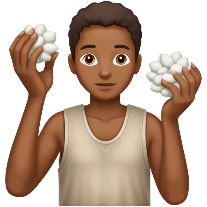 African American picking cotton emoji