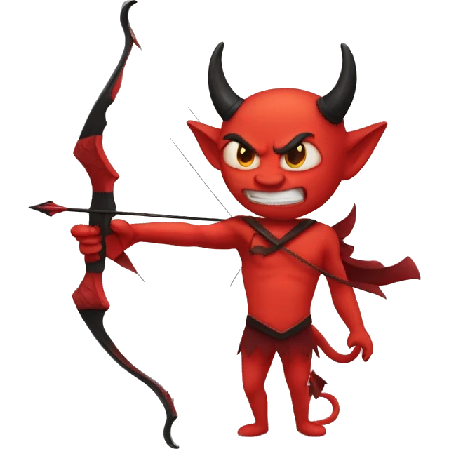 devil with bow and arrow  emoji