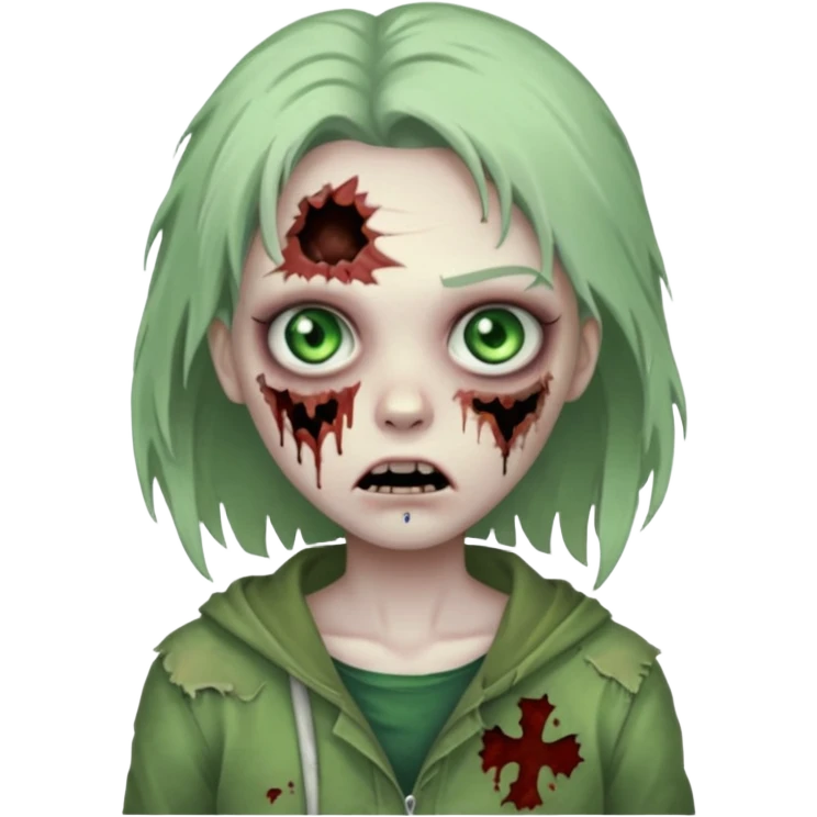 Zombie girl emoji