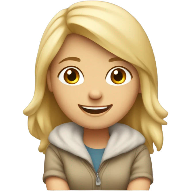 Cozy blonde girl emoji