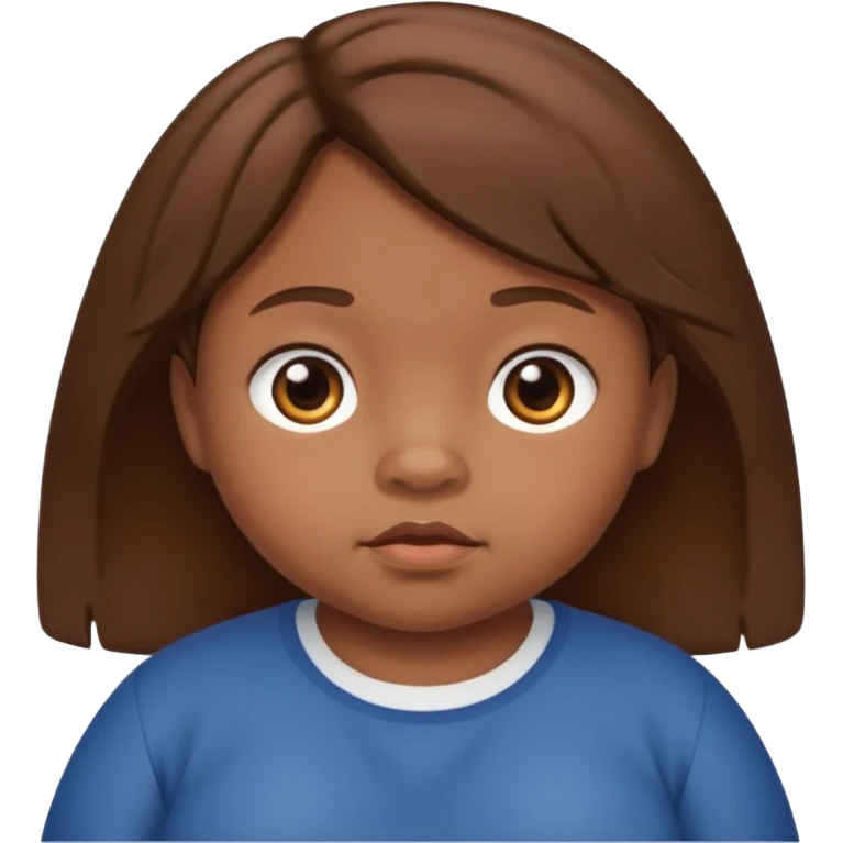 small fat child brown hair emoji