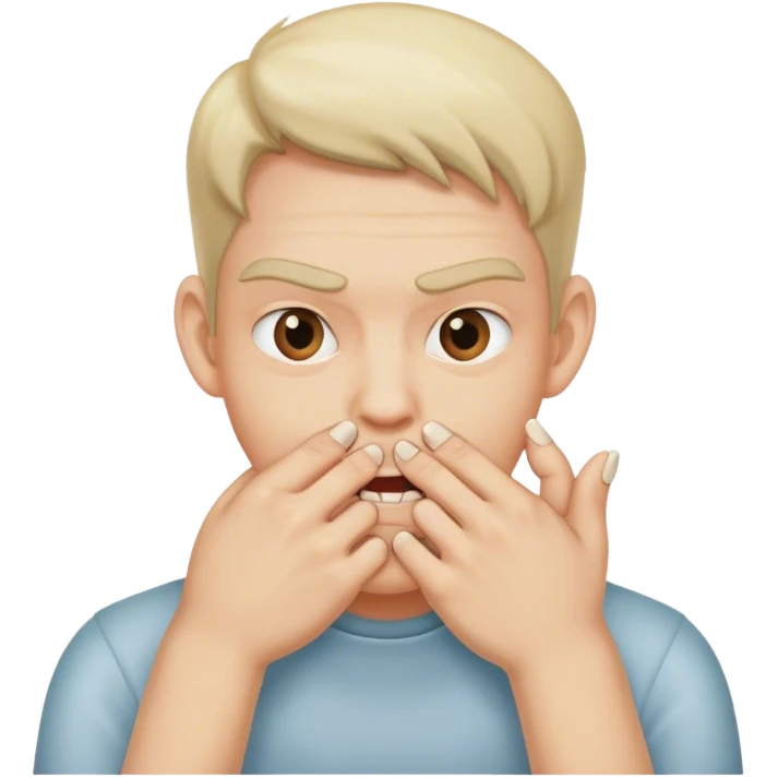 nail biting nervous emoji