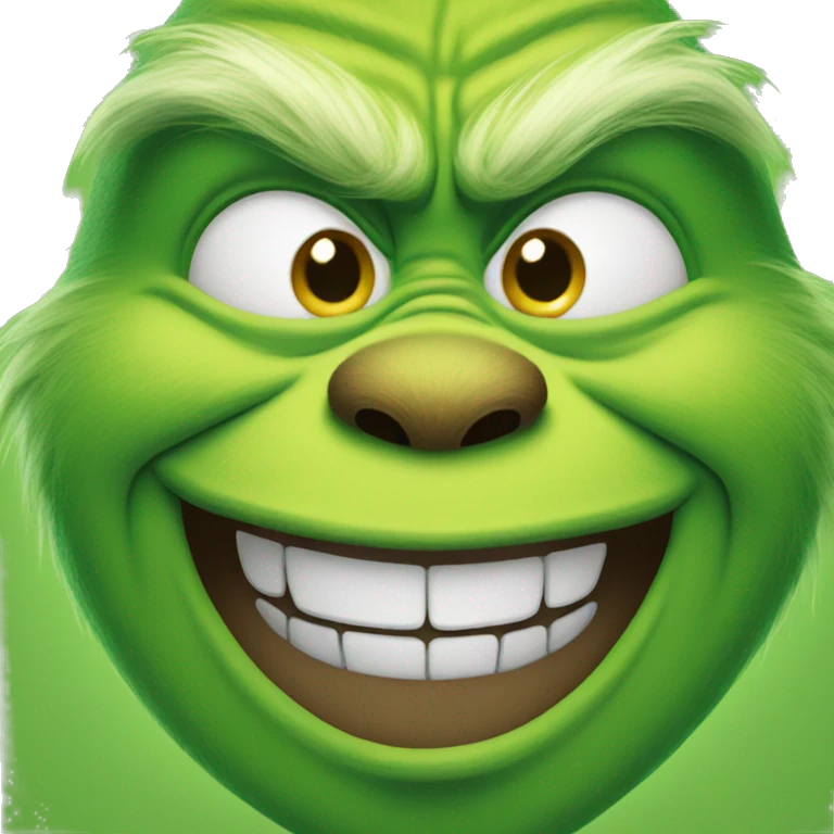Grinch smiling emoji