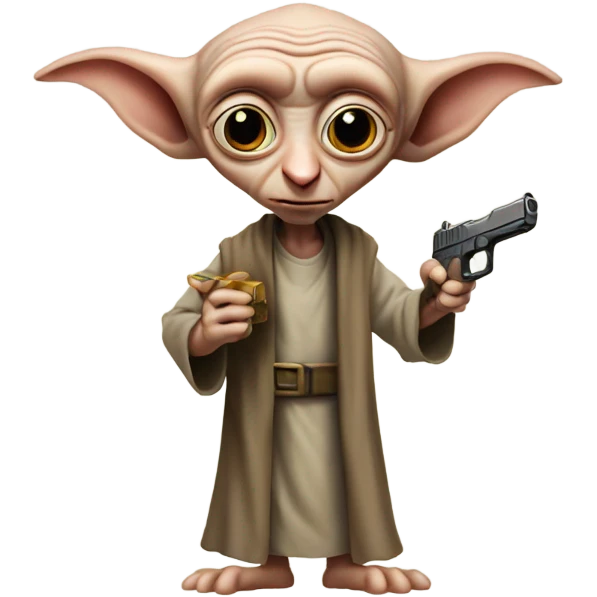 Dobby with a Glock  emoji