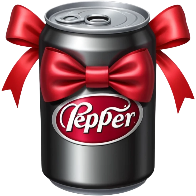 Diet Dr Pepper with bow emoji