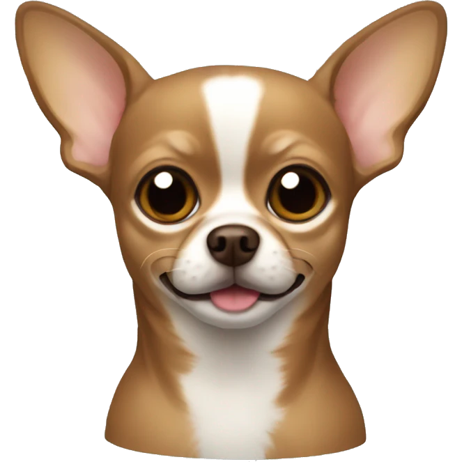 A brown chihuahua with a Christmas sweater  emoji