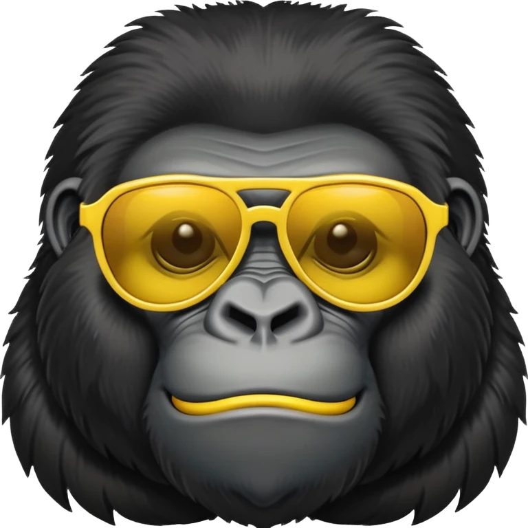 Gorilla with yellow sunglasses emoji