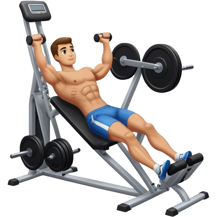 guy leg-extension machine gym emoji