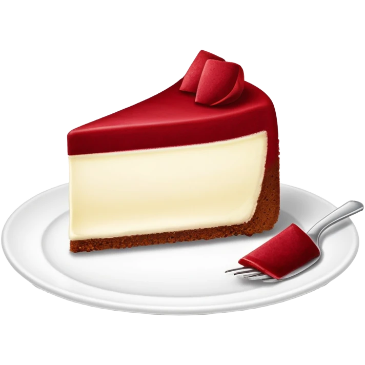 Red velvet cheesecake slice  emoji