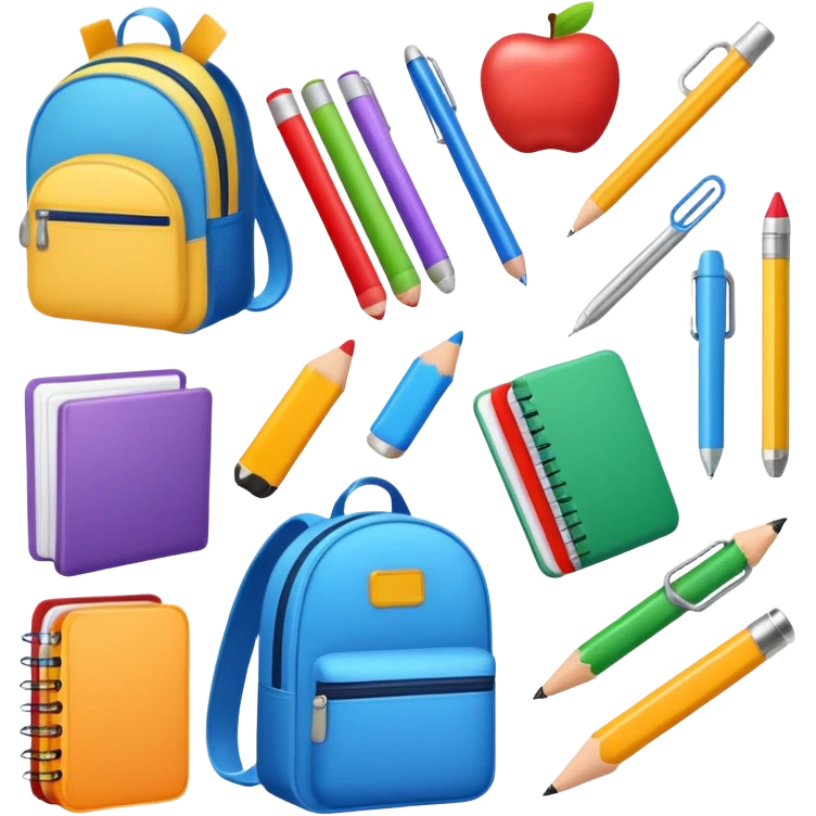 school supplies emoji