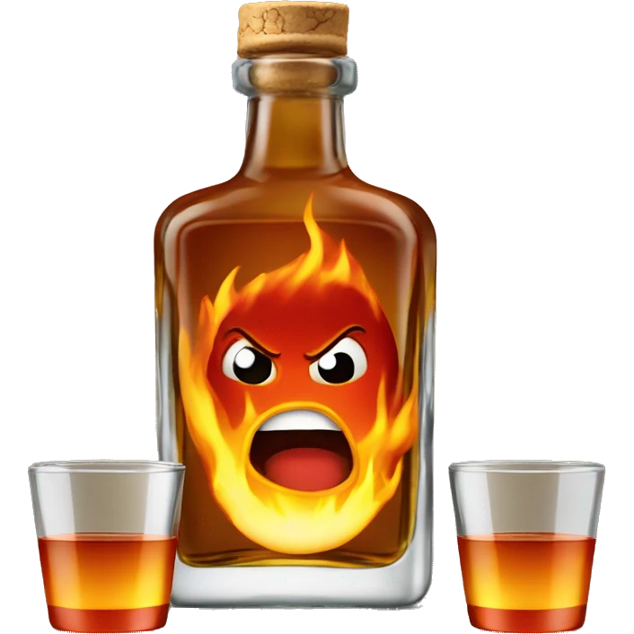 Fireball whiskey and shot glass emoji