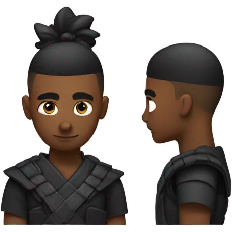 ninja with a low taper fade emoji