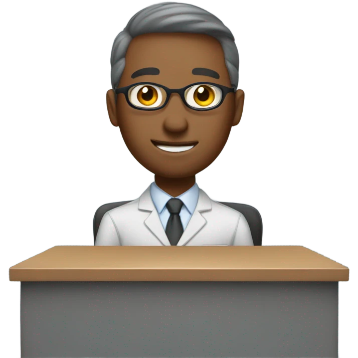 Teacher at desk emoji