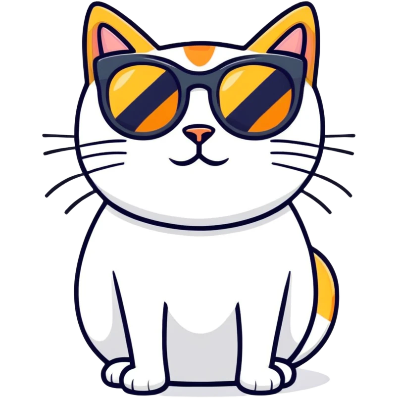 Cat with sunglasses emoji