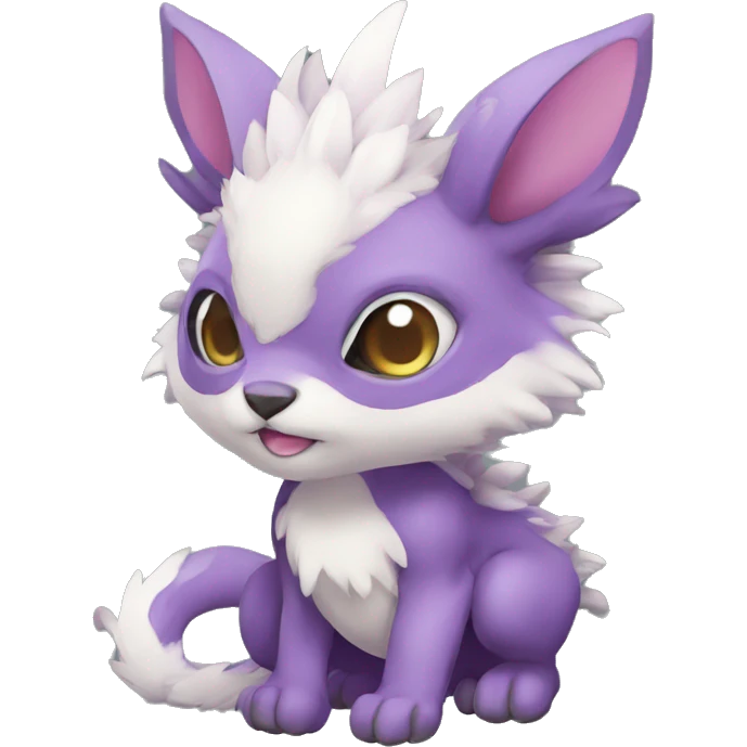 Cute cool fantasy animal hybrid Fakemon full body emoji