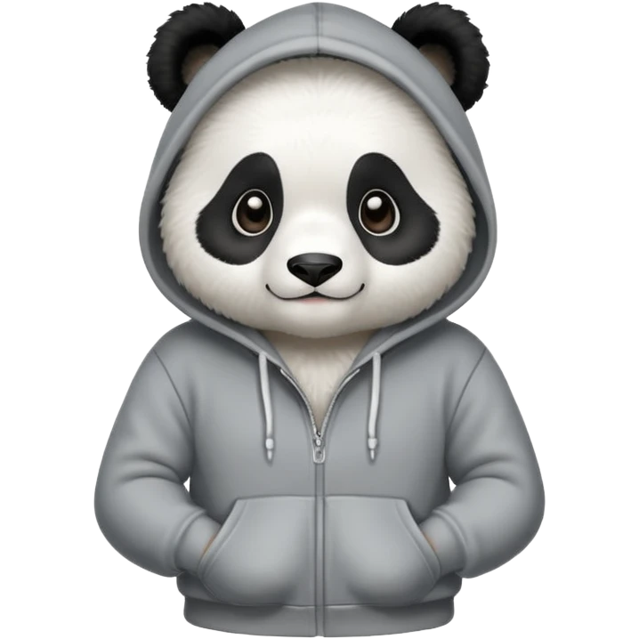 Panda wearing a hoodie emoji