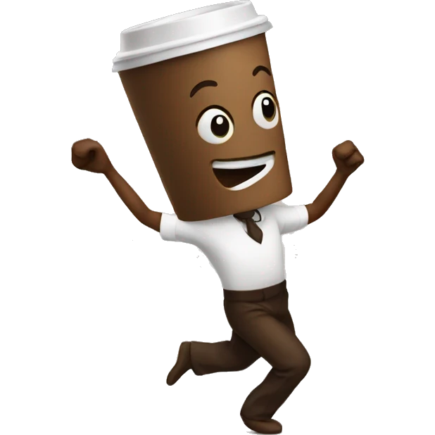 dancing coffee emoji