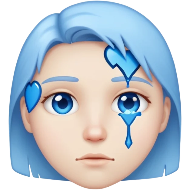 Me with a broken blue heart ￼ emoji