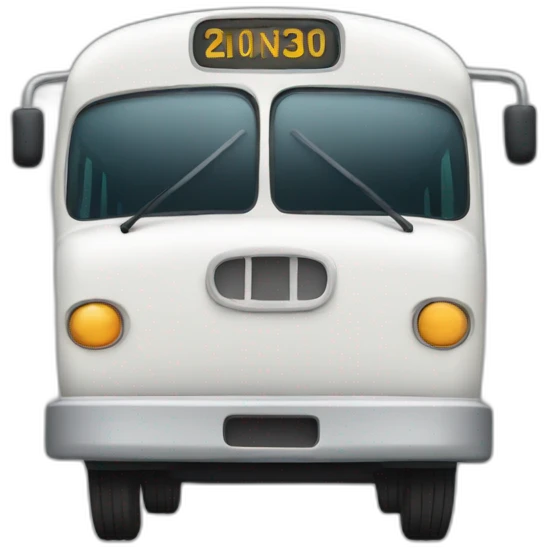 car in a bus emoji