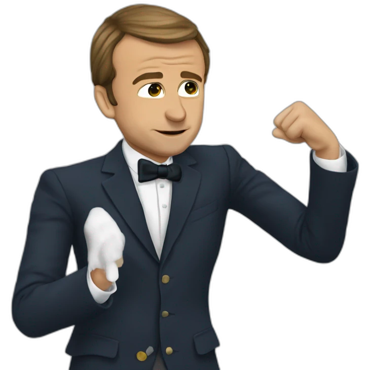 Macron qui dab emoji