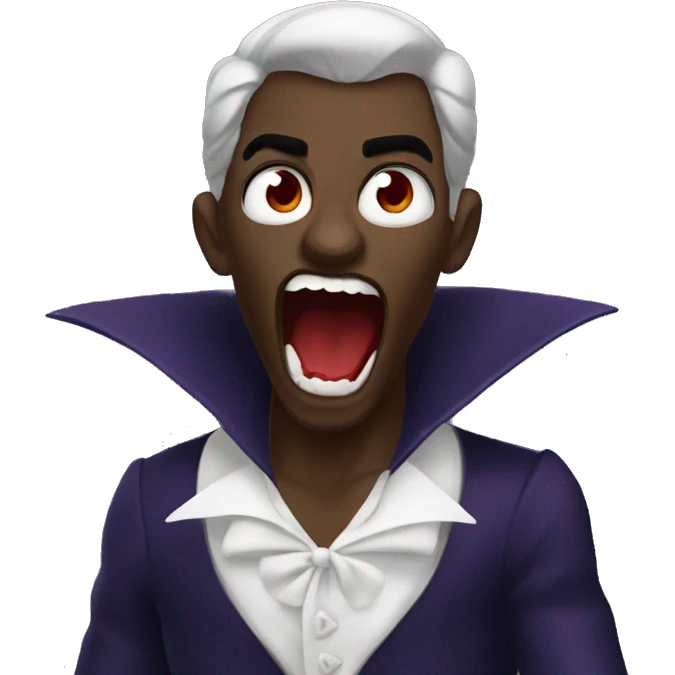 Vampire throwing up🤘🏾 emoji
