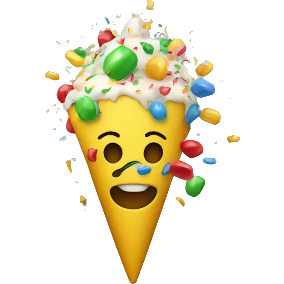 Anticlimactic party popper emoji