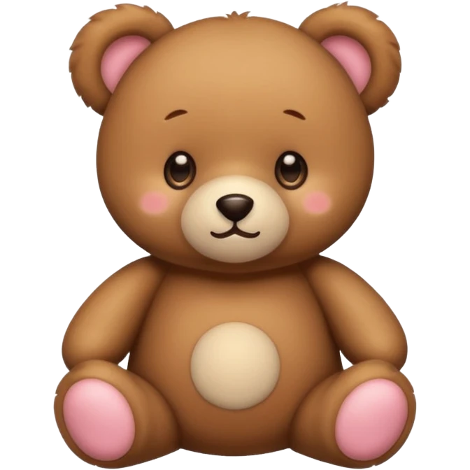 A cute Kawaii teddy bear emoji