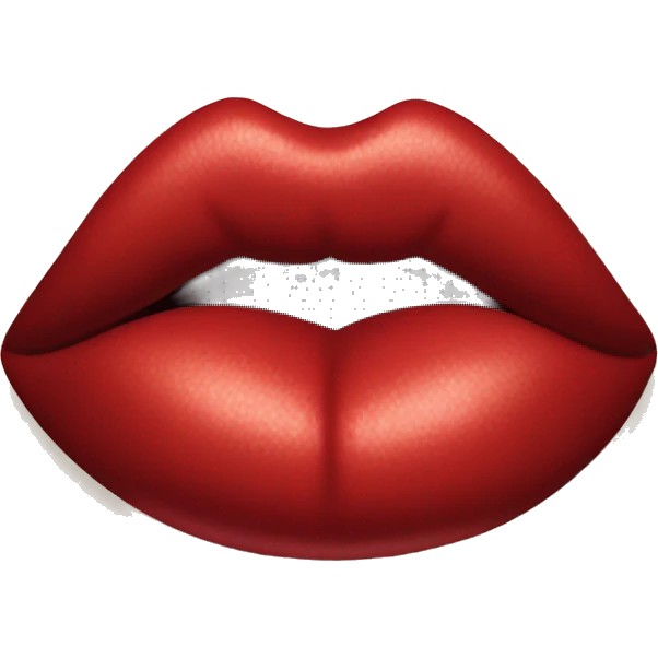 Red lipstick kiss mark emoji
