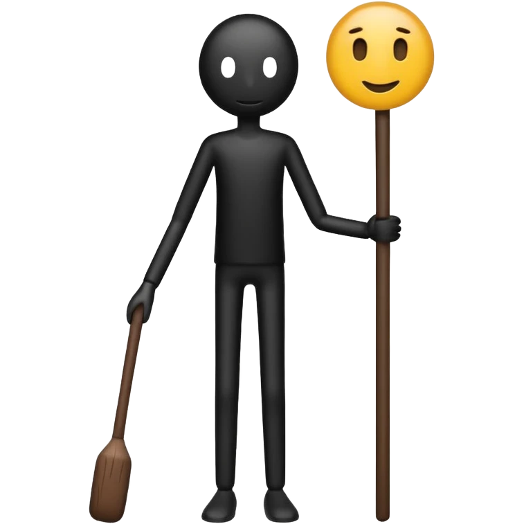 create a stick figure body standing still emoji