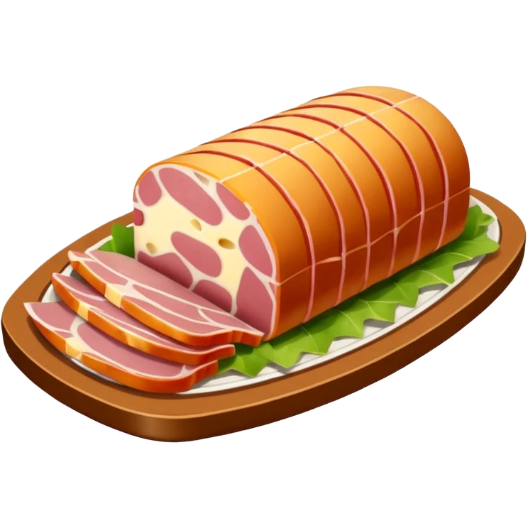 cold cuts (ham & cheese on a rectangular pot platter) emoji