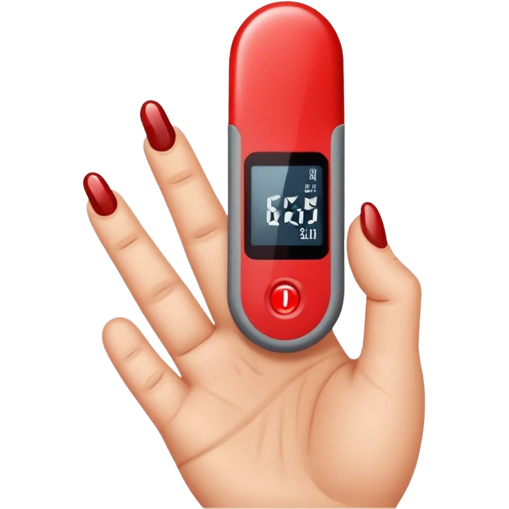 diabetes meter test finger blood emoji