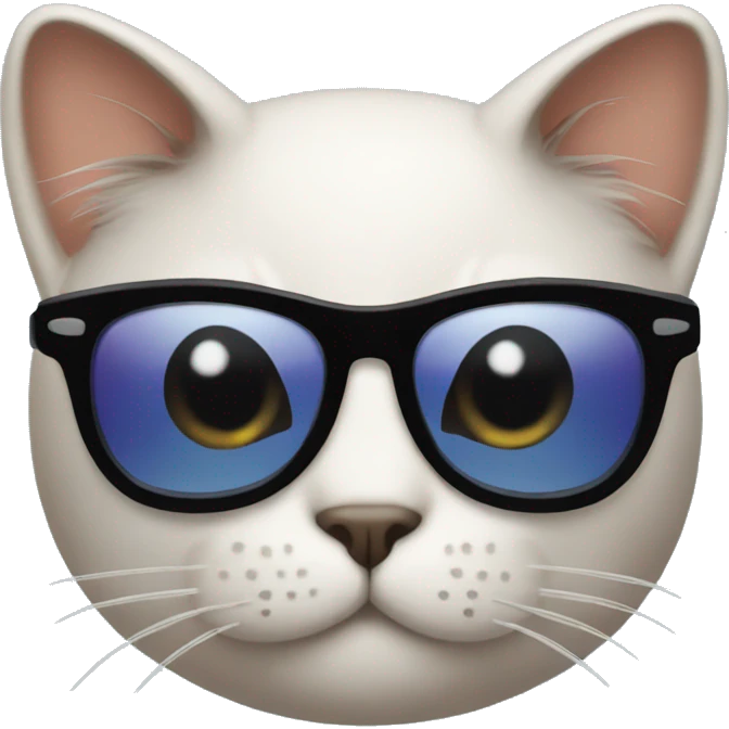 Cat with sunglasses and beanie emoji