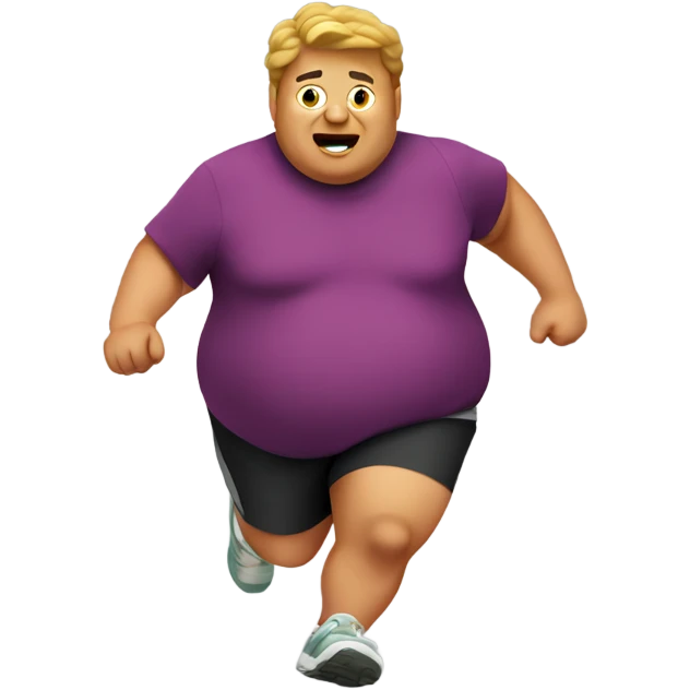 Fat person running  emoji