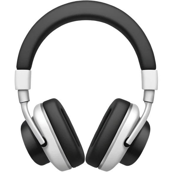 full size white headphones emoji