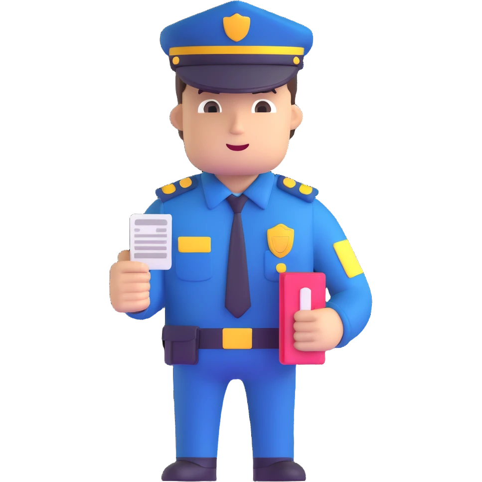 security guard with ticket in hand emoji