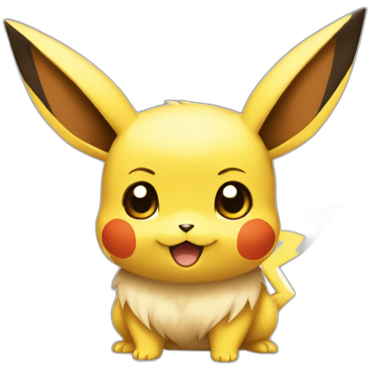 Pikachu looking like eevee emoji