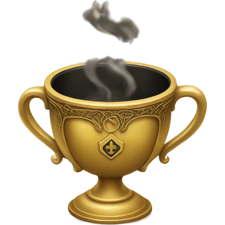 The Hufflepuff Cup is a small, golden cup adorned with intricate designs, serving as one of Voldemort's Horcruxes to safeguard a piece of his soul, ensuring his immortality. emoji