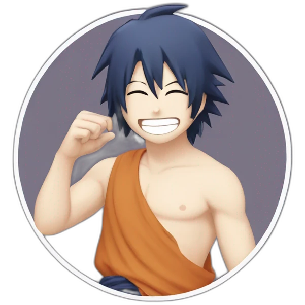 Sasuke Uchiwa laughing  emoji